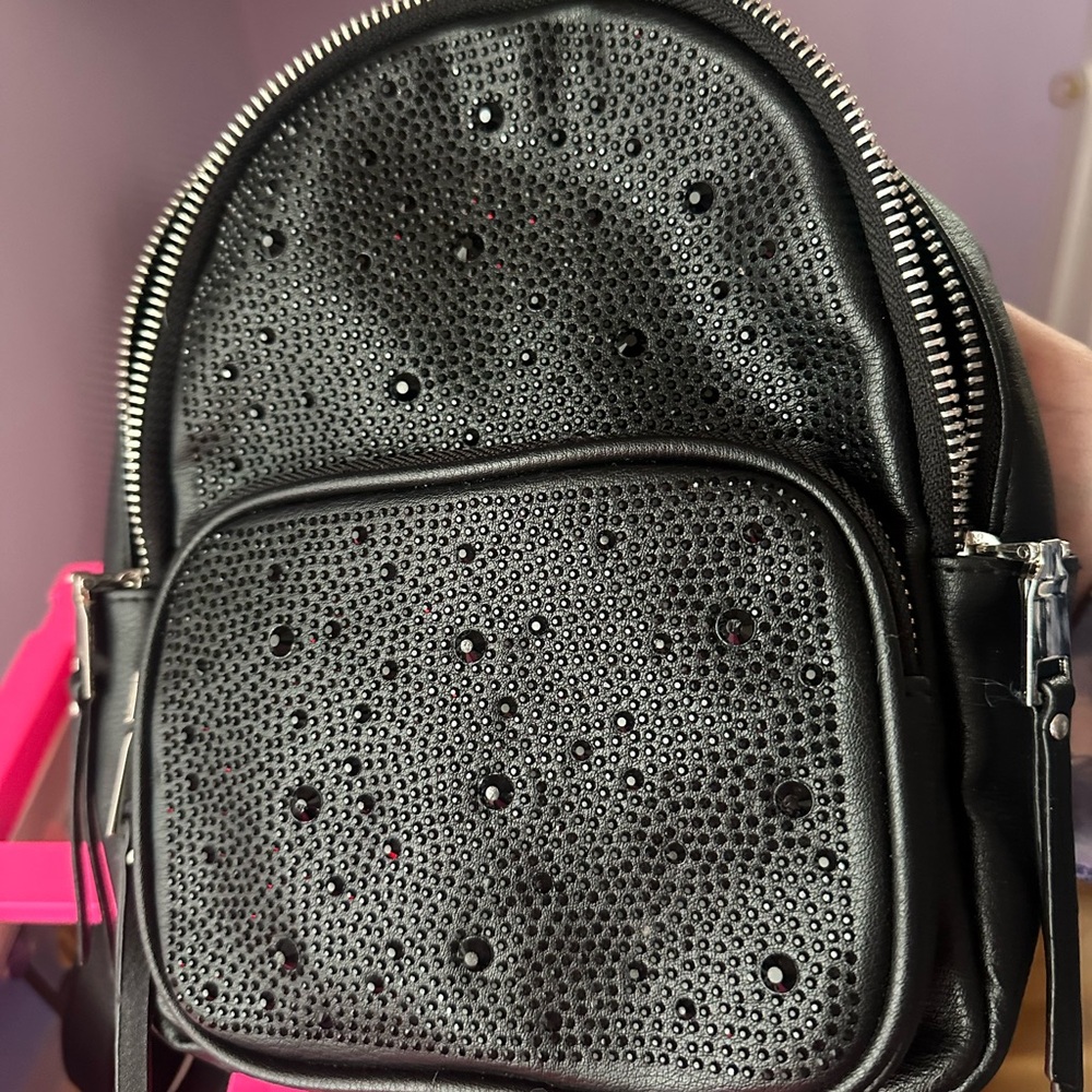 Black Studded Backpack